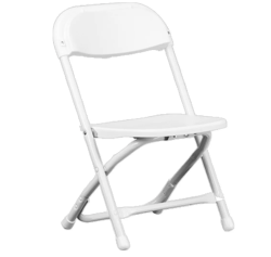 Kids White Folding Chair